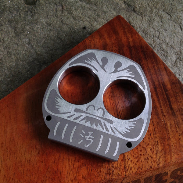 Dirte Knives - Paperweight - Dirte Daruma - Stainless Steel - Front