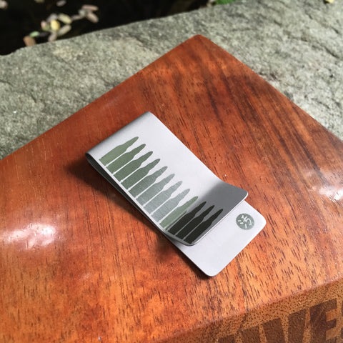 Dirte Knives - Ti Money Clip - Bullets - Silver - Front