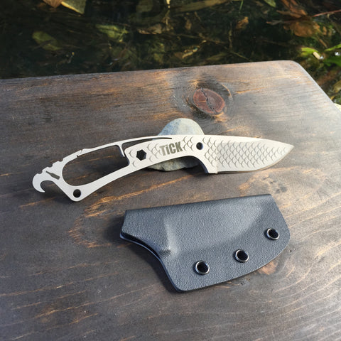 Dirte Knives - Titanium Knife - Scale Pattern TiCK