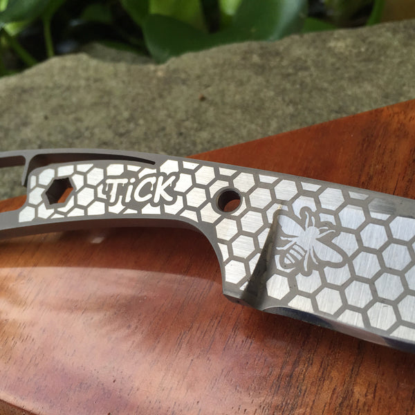 Dirte Knives - Titanium Knife - Honeycomb TiCK - Back Detail