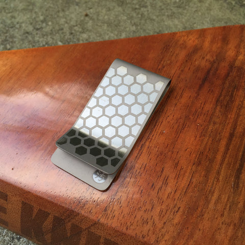 Honeycomb Ti Money Clip