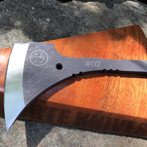 Dirte Knives - Custom Knife - Heliconia Handhawk #2 - Front