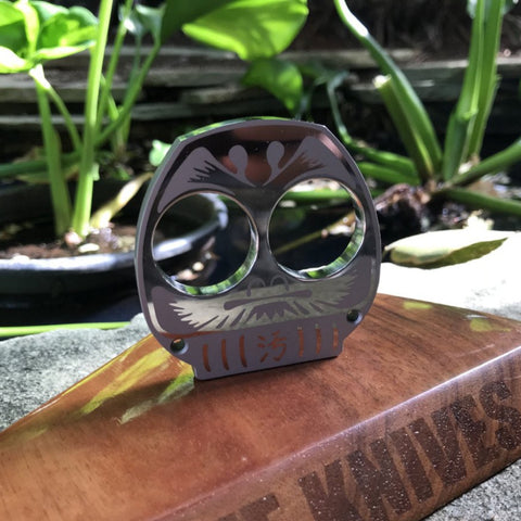 Dirte Knives - Ti Paper Weight - Daruma - Chrome Dome